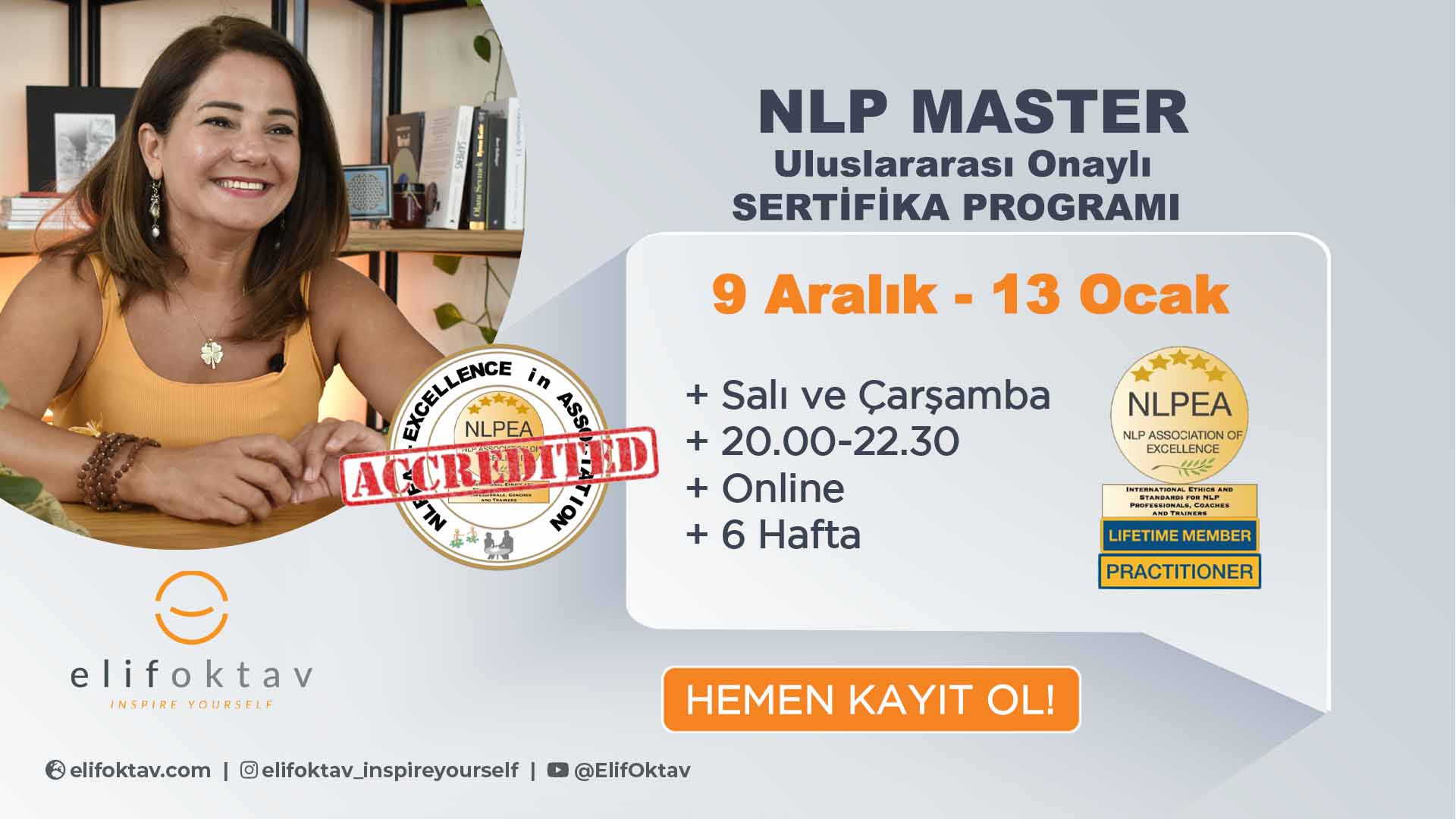 NLP Master Practitioner Sertifika Programı 9 Aralık-13 Ocak