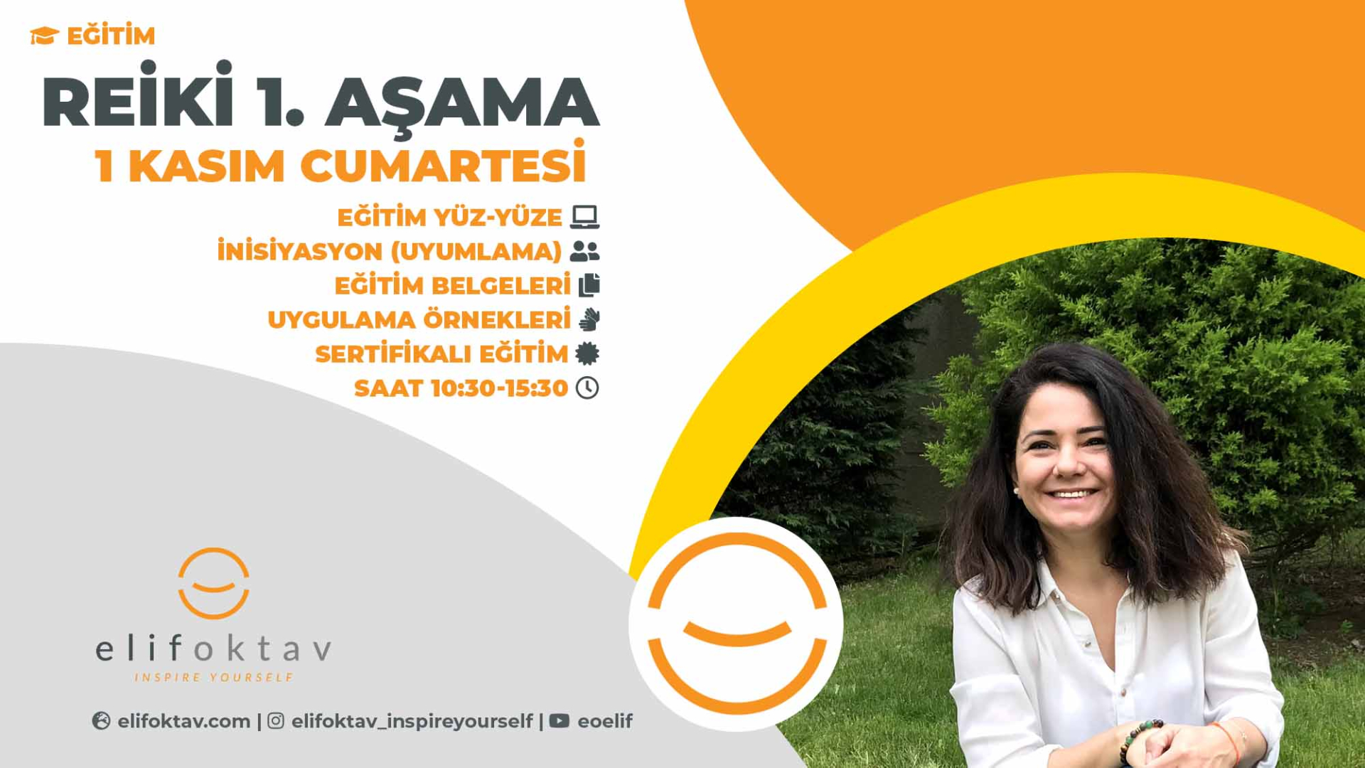 Reiki 1. Aşama Eğitimi  <br>1 Kasım Cumartesi